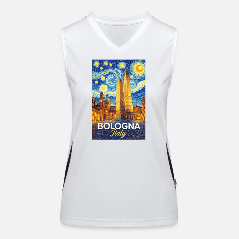 Bologna, Italien. Funktionelles Kontrast-Tank Top für Frauen
