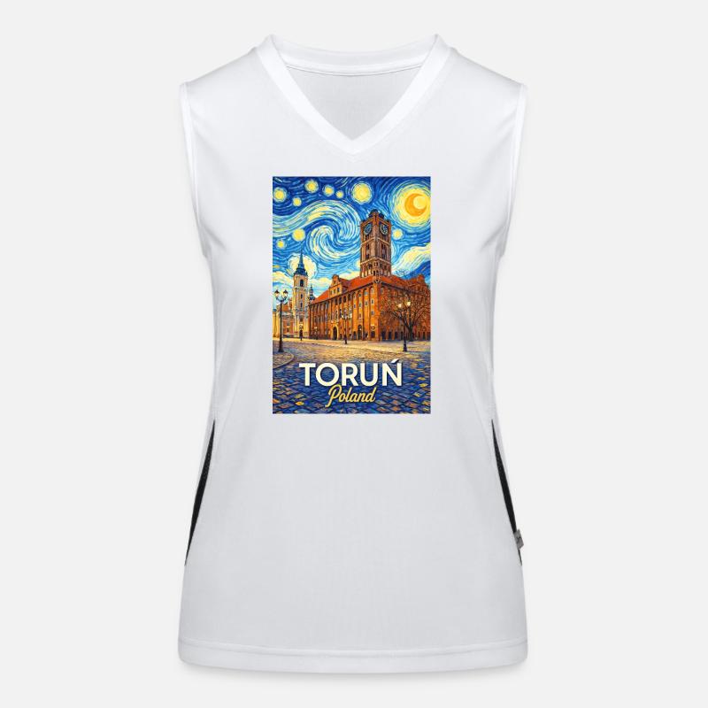 Toruń, Polen Funktionelles Kontrast-Tank Top für Frauen
