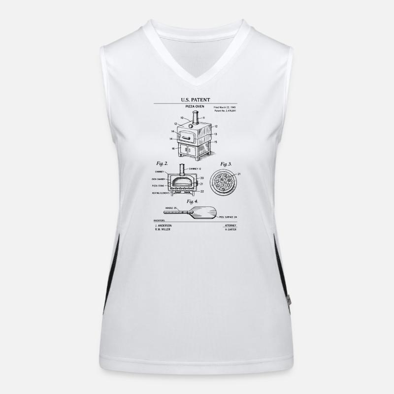 Plan de brevet pour four à pizza Débardeur respirant contrasté Femme