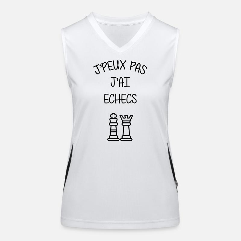 J'peux pas J'ai Échecs Humour Club Débardeur respirant contrasté Femme