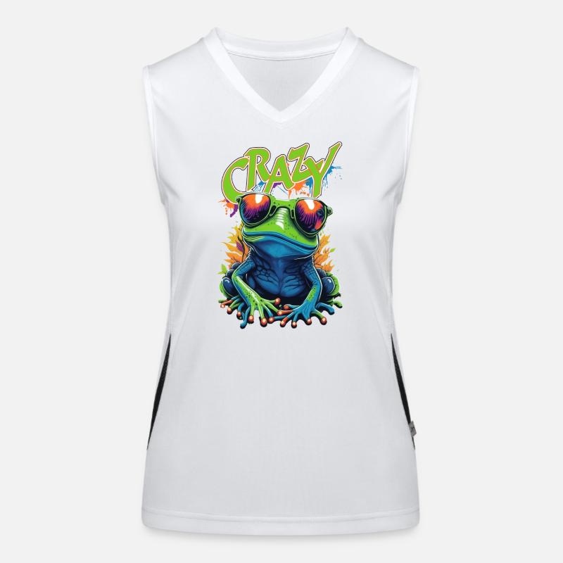 Crazy Frog Pop Art Women's Functional Contrast Tank Top