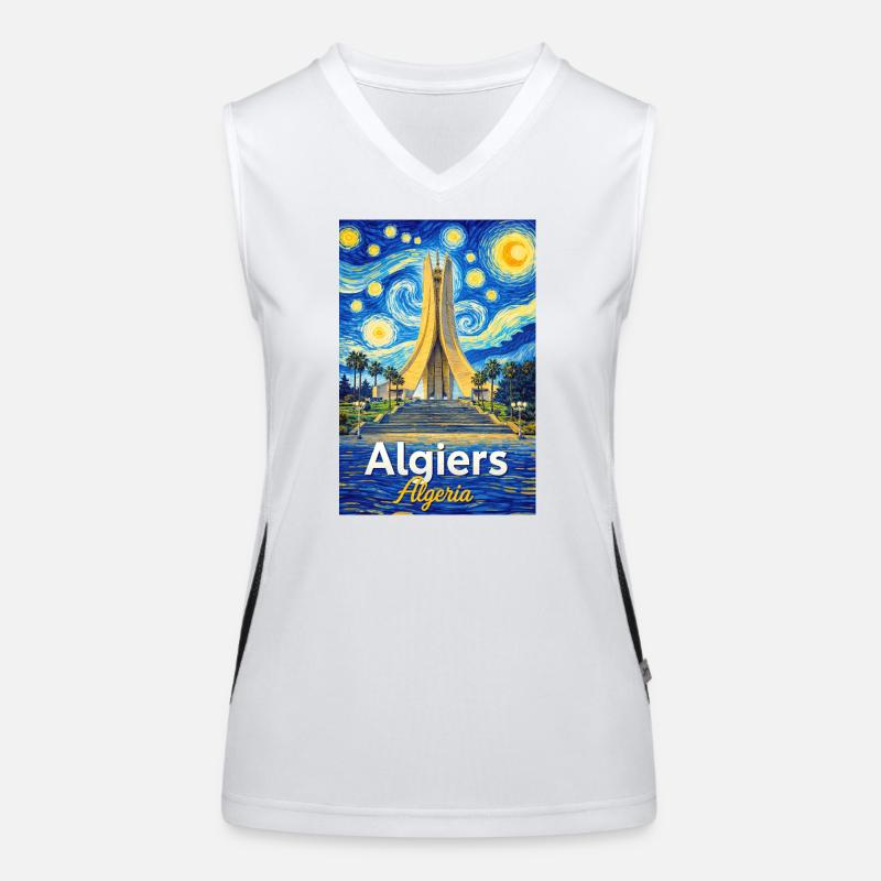 Algiers Monument Starry Night Stil Funktionelles Kontrast-Tank Top für Frauen