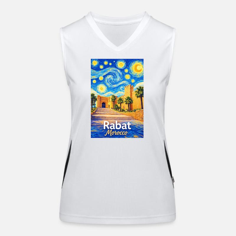Rabat Morocco Starry Night Funktionelles Kontrast-Tank Top für Frauen
