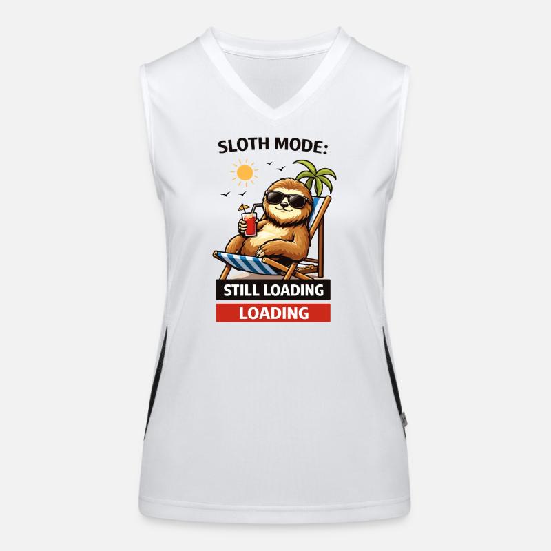 Sloth Mode: Still Loading Women's Functional Contrast Tank Top