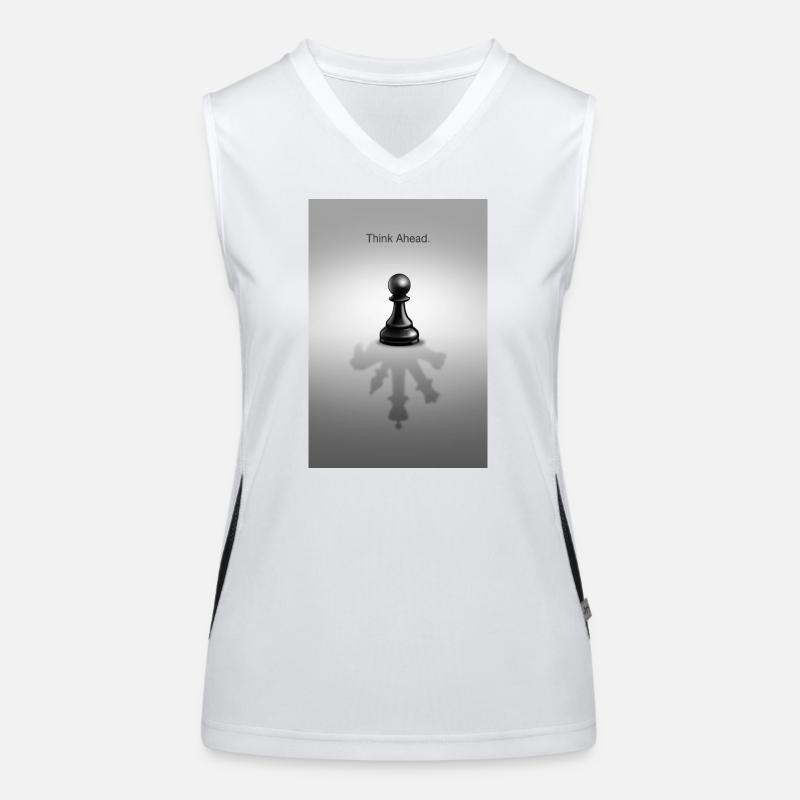 Think Ahead Minimal Mindset Design Funktionelles Kontrast-Tank Top für Frauen