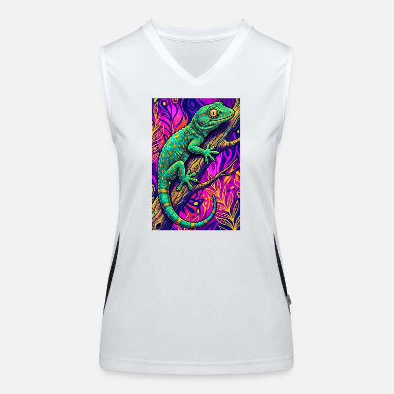 Gecko Funktionelles Kontrast-Tank Top für Frauen