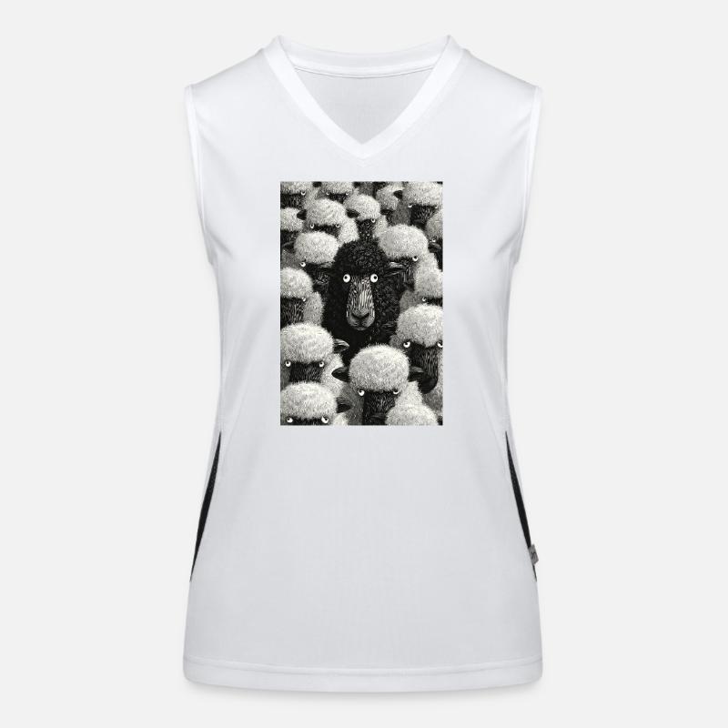Mitternachtsherden-Porträt Funktionelles Kontrast-Tank Top für Frauen