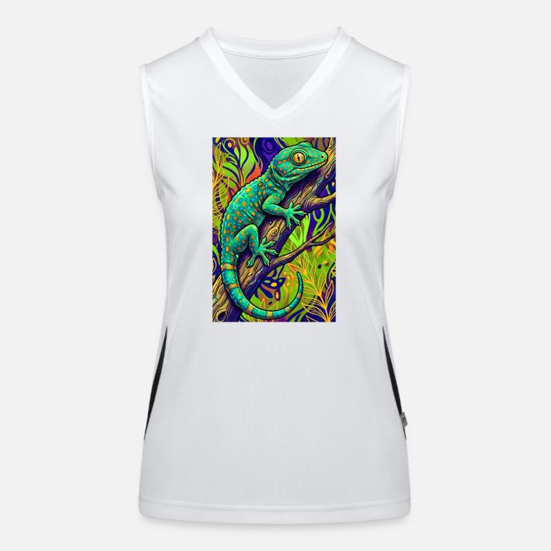 Gecko Funktionelles Kontrast-Tank Top für Frauen