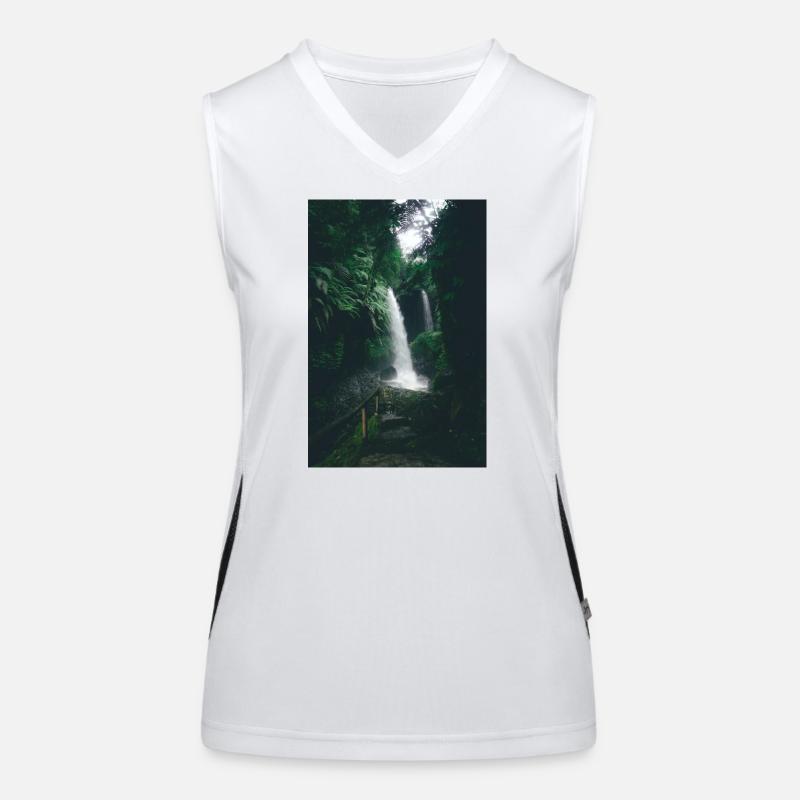 Cascade in the Green Jungle Women's Functional Contrast Tank Top