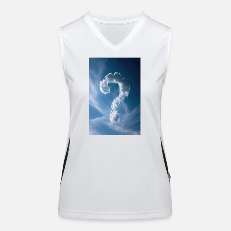 Cloud Question Mark Sky Women's Functional Contrast Tank Top