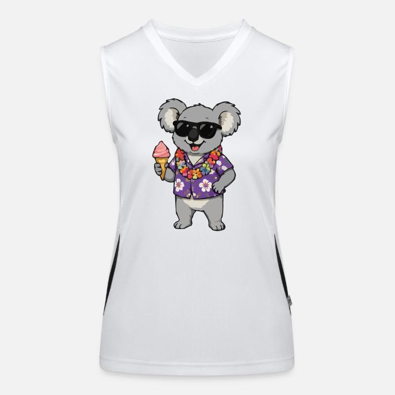 Glace hawaïenne Koala Débardeur respirant contrasté Femme