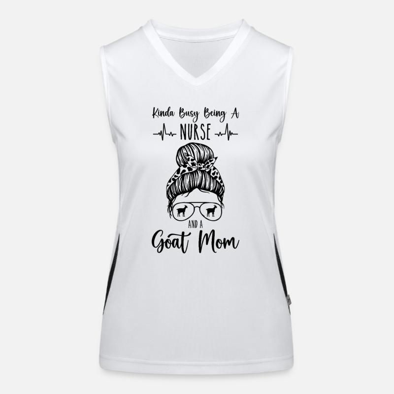 Irgendwie beschäftigt damit, eine Krankenschwester und eine Ziegenmutter zu sein Lustig Funktionelles Kontrast-Tank Top für Frauen