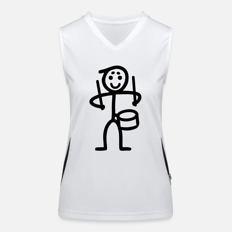 Strichmännchen Caixa Funktionelles Kontrast-Tank Top für Frauen