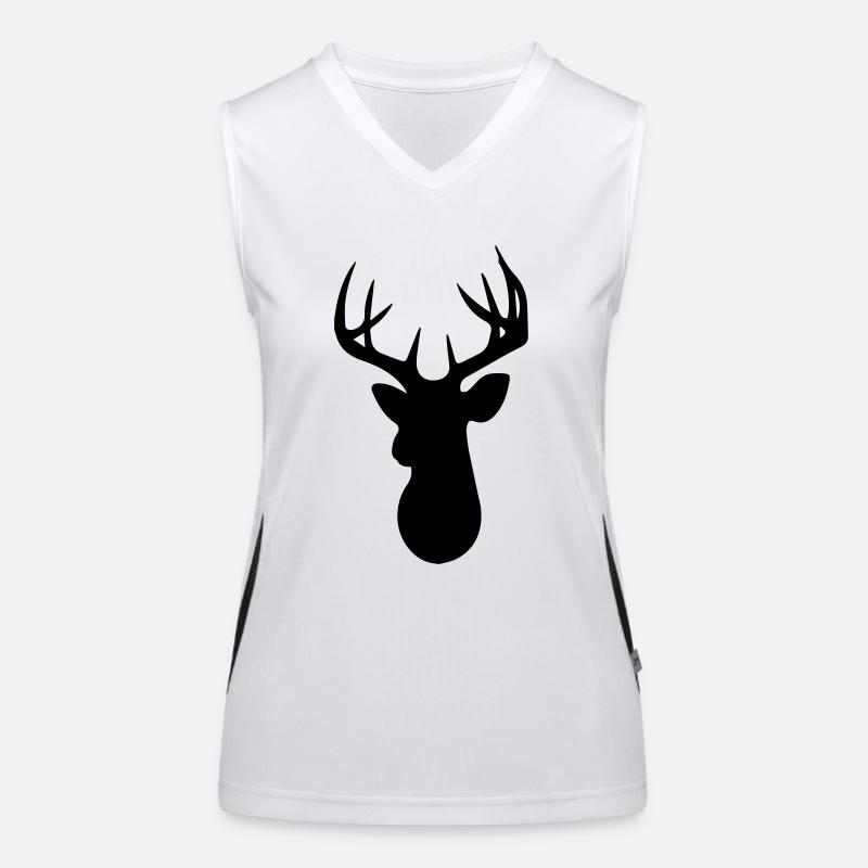Stag Head Funktionelles Kontrast-Tank Top für Frauen
