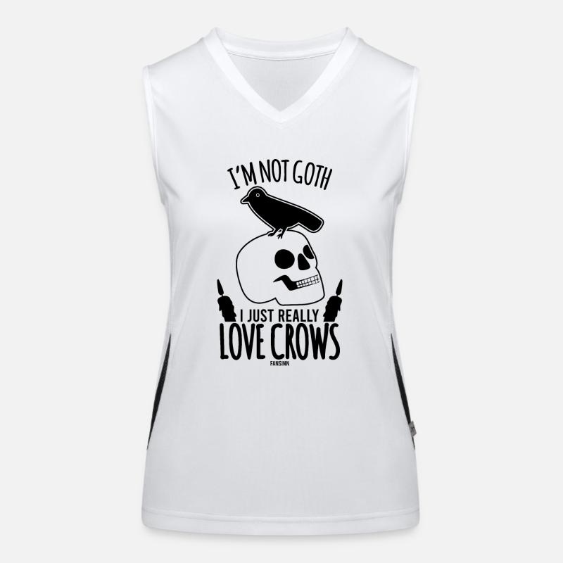 Gothic Krähe Aberglaube Funktionelles Kontrast-Tank Top für Frauen