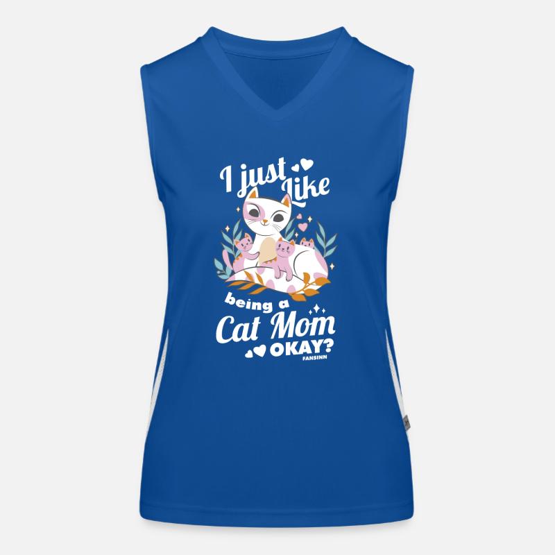 meilleur chat maman chat dame propriétaire de chat Geschen Débardeur respirant contrasté Femme