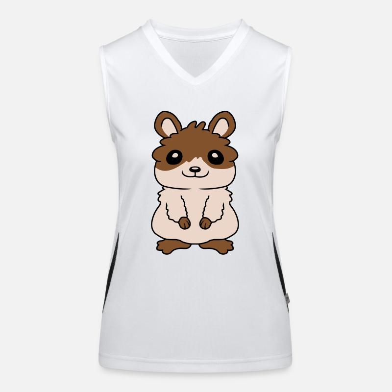 Petit cher hamster doux Débardeur respirant contrasté Femme