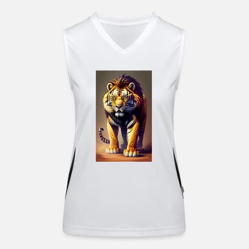 Tiger Lion mix Women's Functional Contrast Tank Top