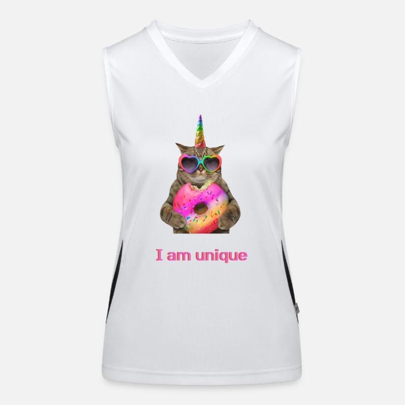 I am unique Funktionelles Kontrast-Tank Top für Frauen