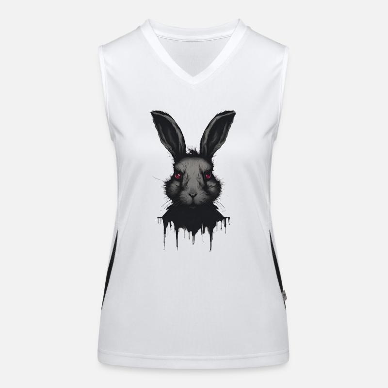 Dunkler Hase Funktionelles Kontrast-Tank Top für Frauen