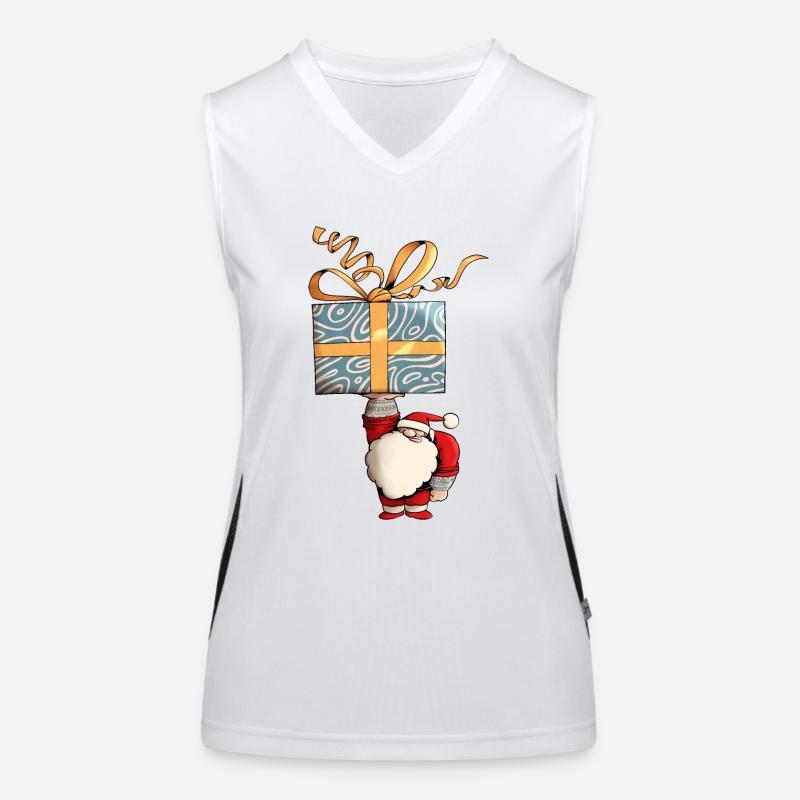 Zäher Weihnachtsmann Funktionelles Kontrast-Tank Top für Frauen