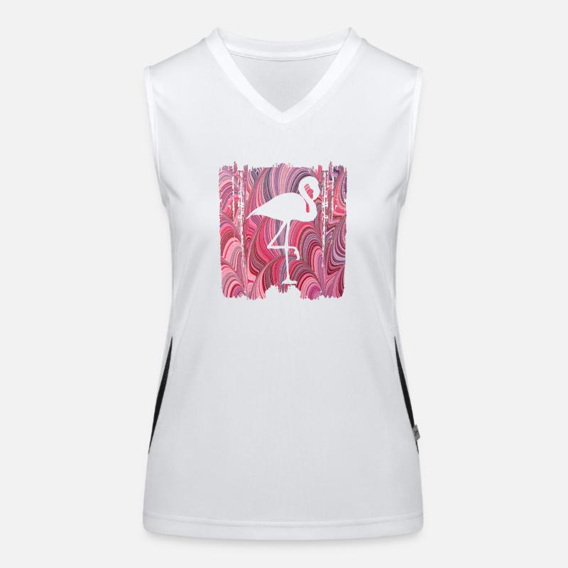 vogel e 117 flamingo Funktionelles Kontrast-Tank Top für Frauen