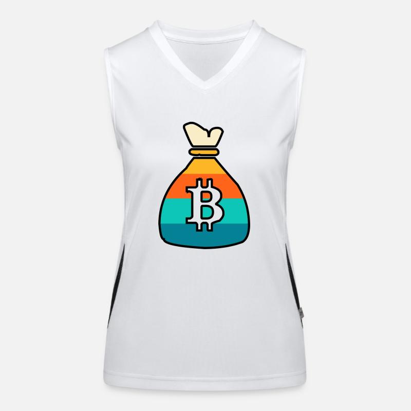 Bourse de bitcoin rétro Débardeur respirant contrasté Femme