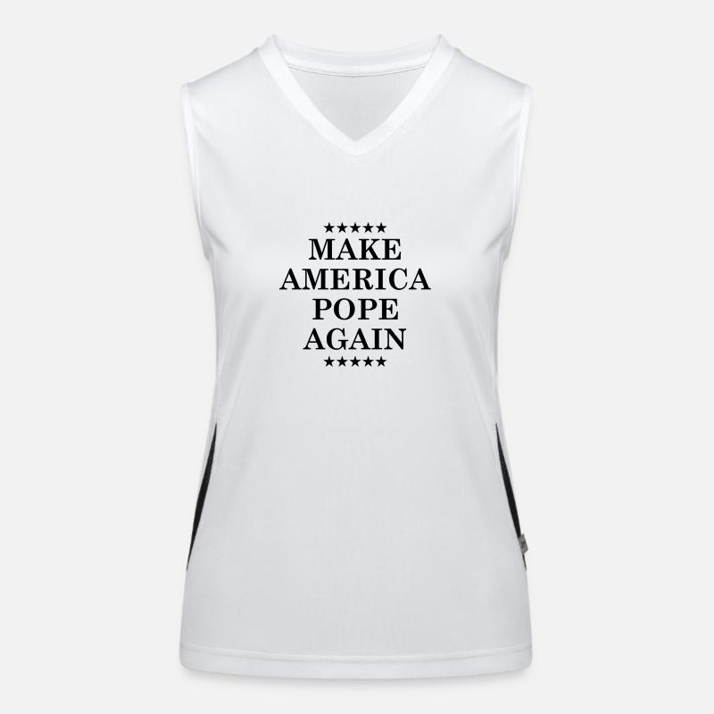 Make America POPE again - black Funktionelles Kontrast-Tank Top für Frauen