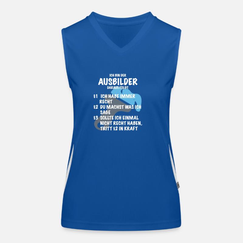 Ausbilder Spruch Geschenk Maler Lackierer Funktionelles Kontrast-Tank Top für Frauen
