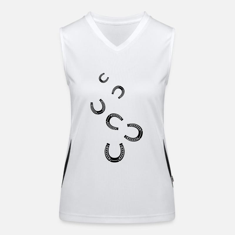 Hufeisen Symbol Funktionelles Kontrast-Tank Top für Frauen