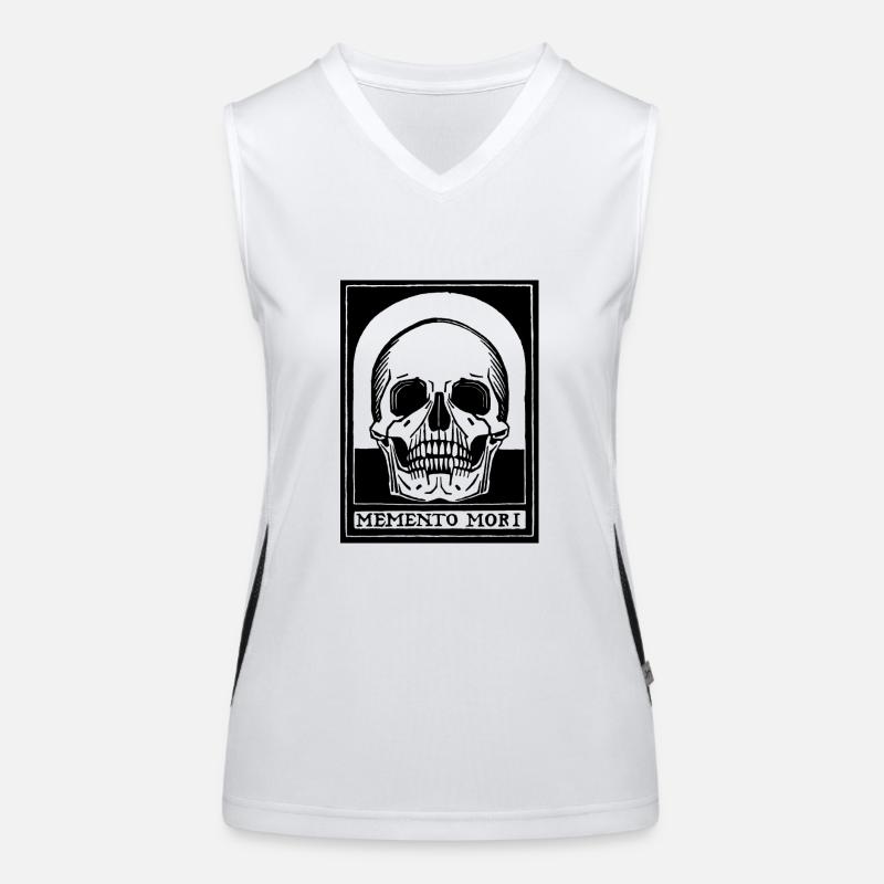 Memento Mori (black version) Women's Functional Contrast Tank Top