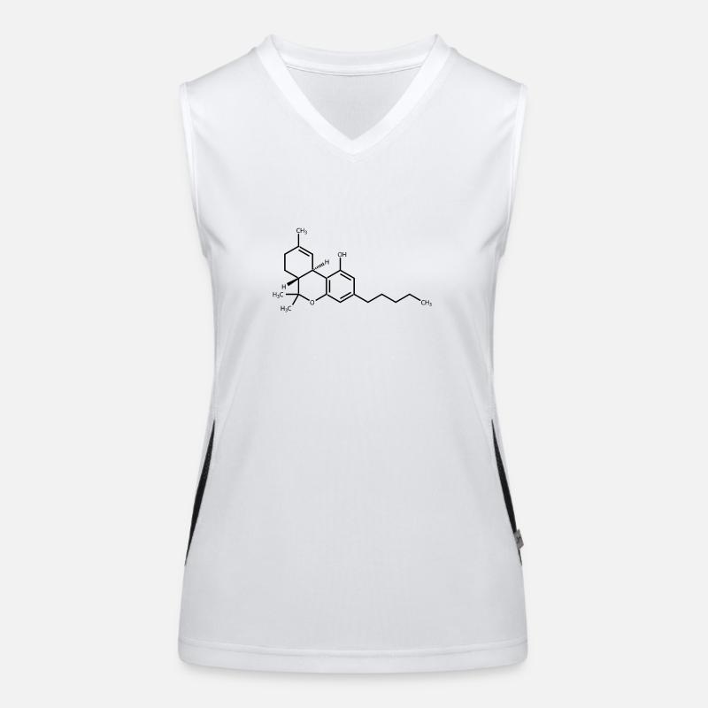 THC black Débardeur respirant contrasté Femme