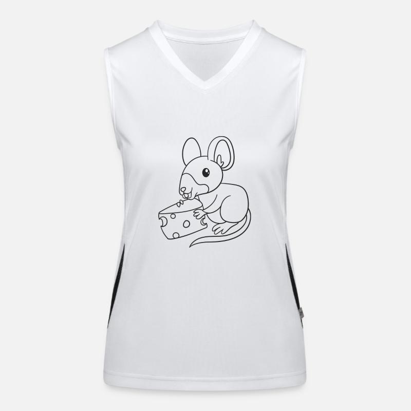 Maus, Mäuse, Käse, Geschenk, Geschenkidee Funktionelles Kontrast-Tank Top für Frauen