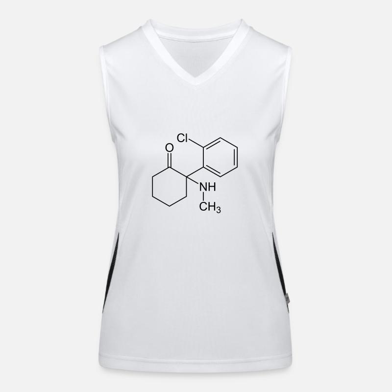 Formule structurelle de kétamine Débardeur respirant contrasté Femme