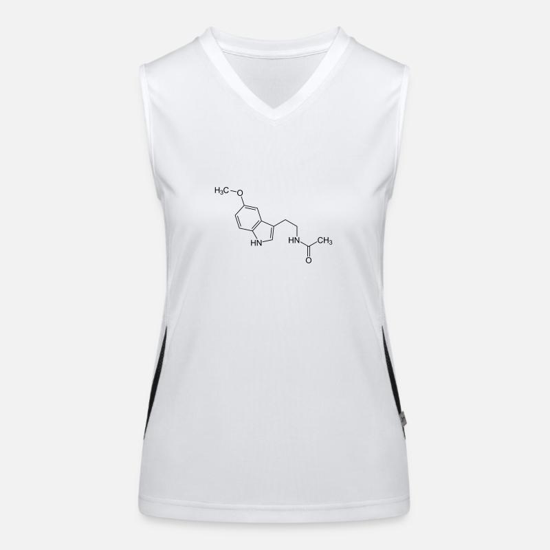 Melatonin Strukturformel Funktionelles Kontrast-Tank Top für Frauen