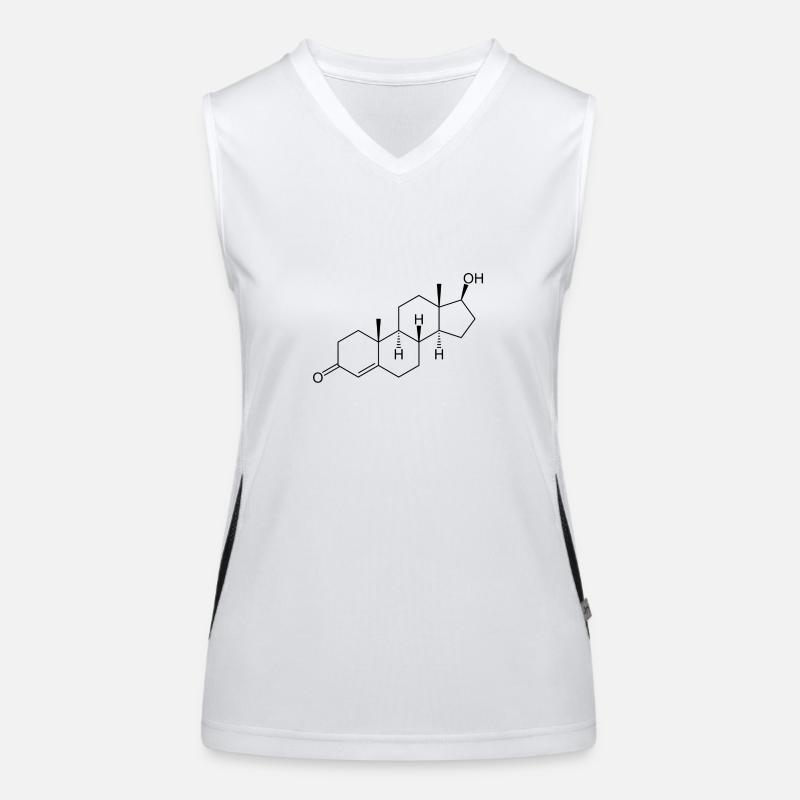 Testosterone - structural chemical formula Women's Functional Contrast Tank Top