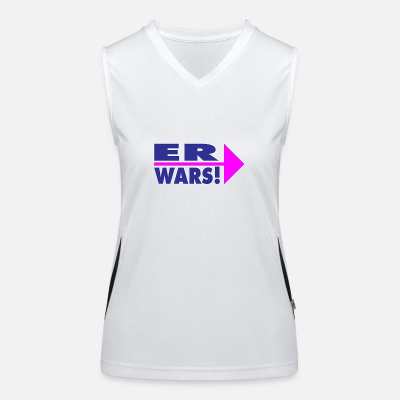 Er wars! Partner- oder Partyshirt Funktionelles Kontrast-Tank Top für Frauen