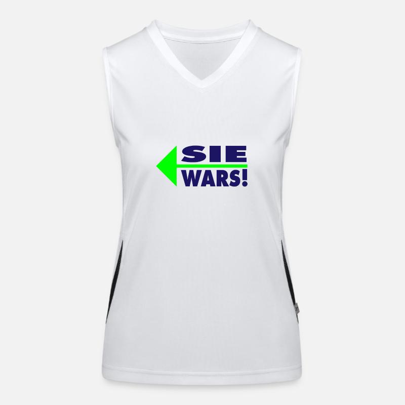 Sie wars! Partner- oder Partyshirt Funktionelles Kontrast-Tank Top für Frauen