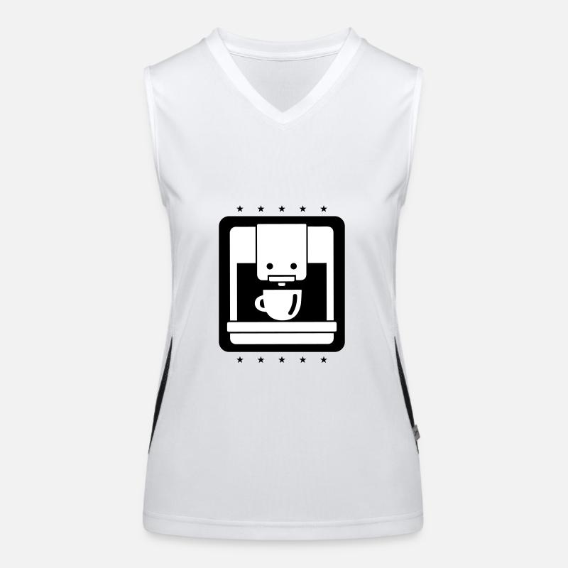 Icône de la machine à café Débardeur respirant contrasté Femme