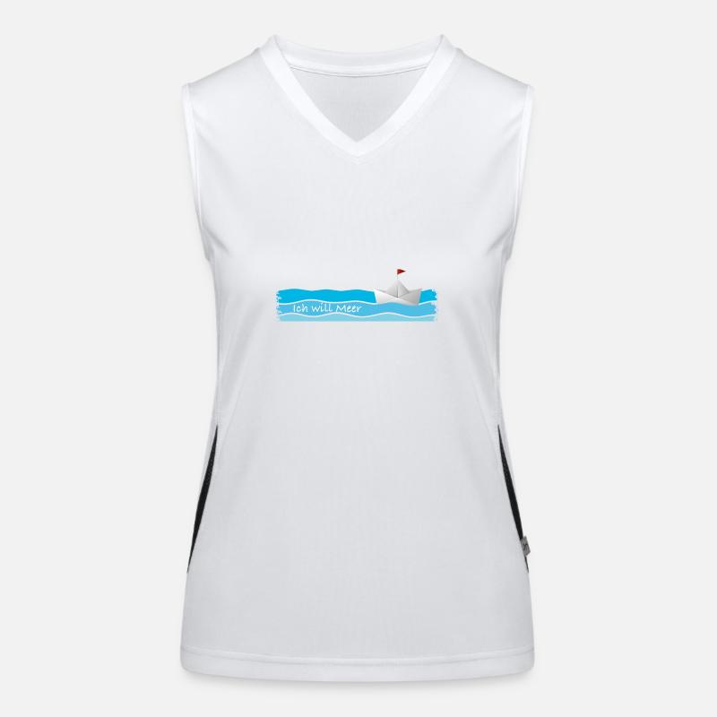 Ich will Meer Funktionelles Kontrast-Tank Top für Frauen