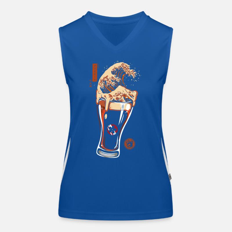 Great Wave Glasbier Funktionelles Kontrast-Tank Top für Frauen