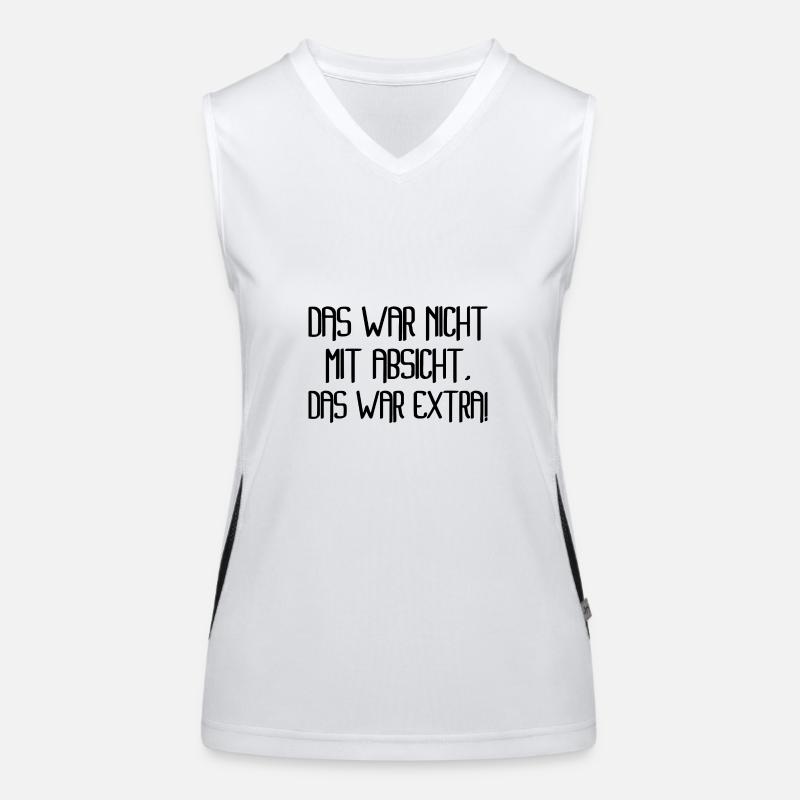 Humor, joke, that wasn't on purpose, that was extra - Women's Functional Contrast Tank Top - white/black