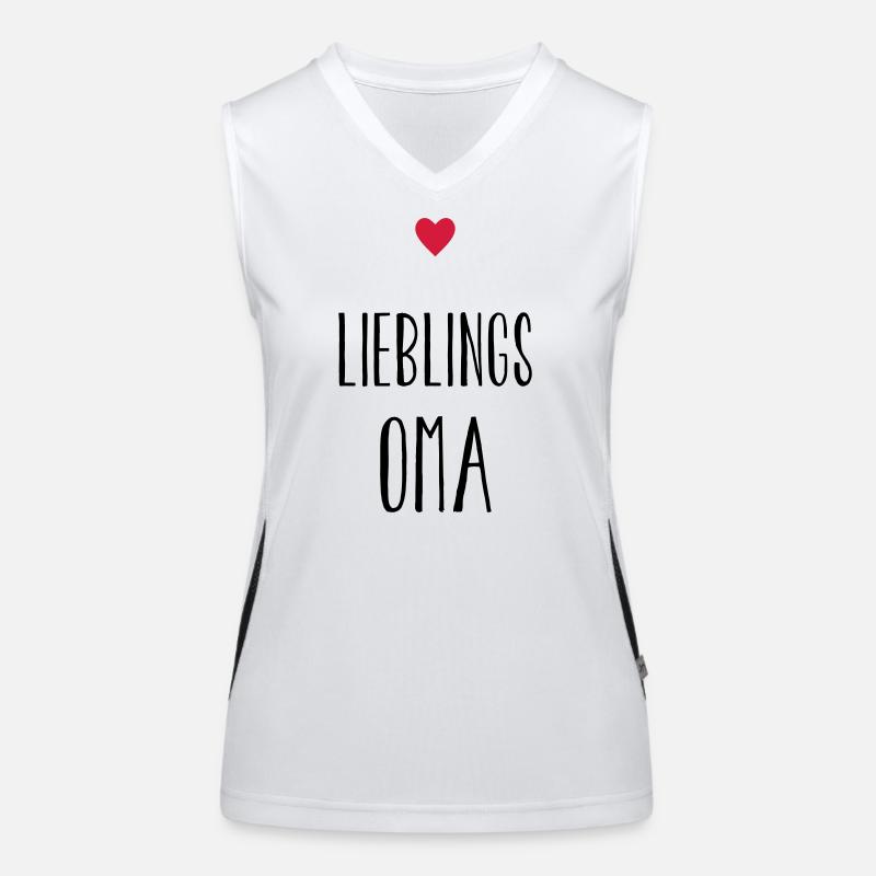 Oma Lieblingsoma Herz Geschenk Funktionelles Kontrast-Tank Top für Frauen