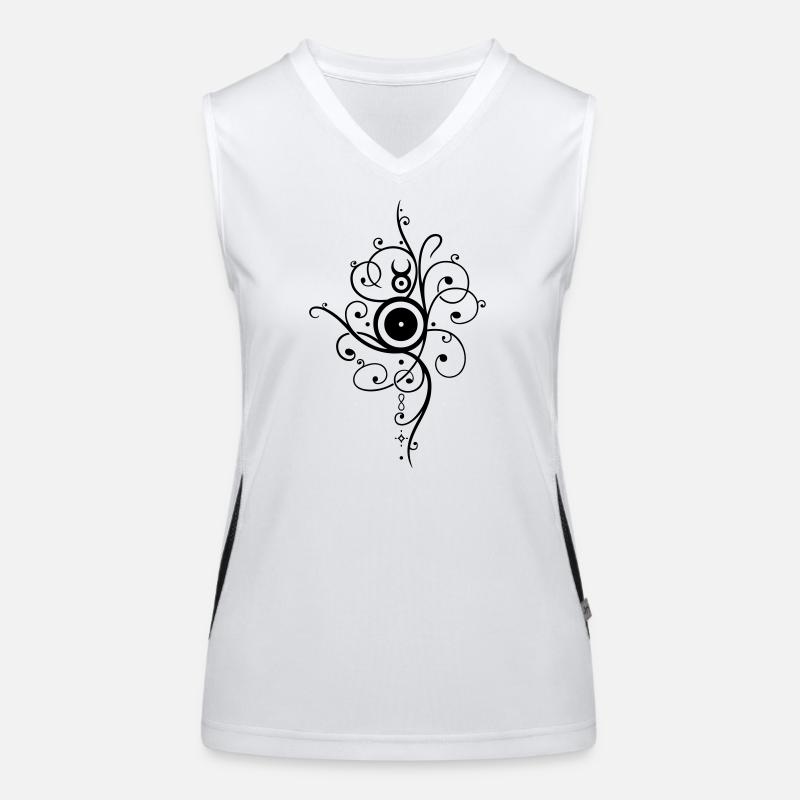 Yule sun, winter solstice Women's Functional Contrast Tank Top
