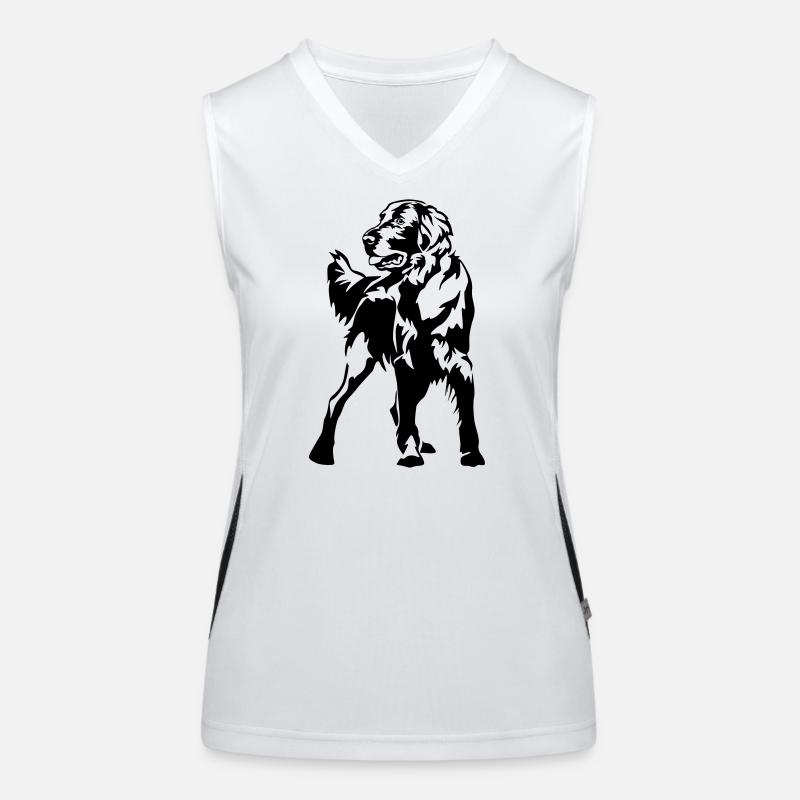 Flat-coated Retriever Funktionelles Kontrast-Tank Top für Frauen