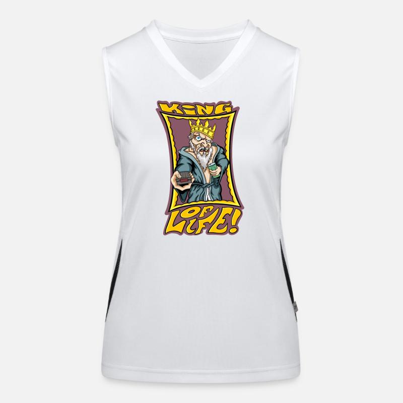 König des Lebens Funktionelles Kontrast-Tank Top für Frauen