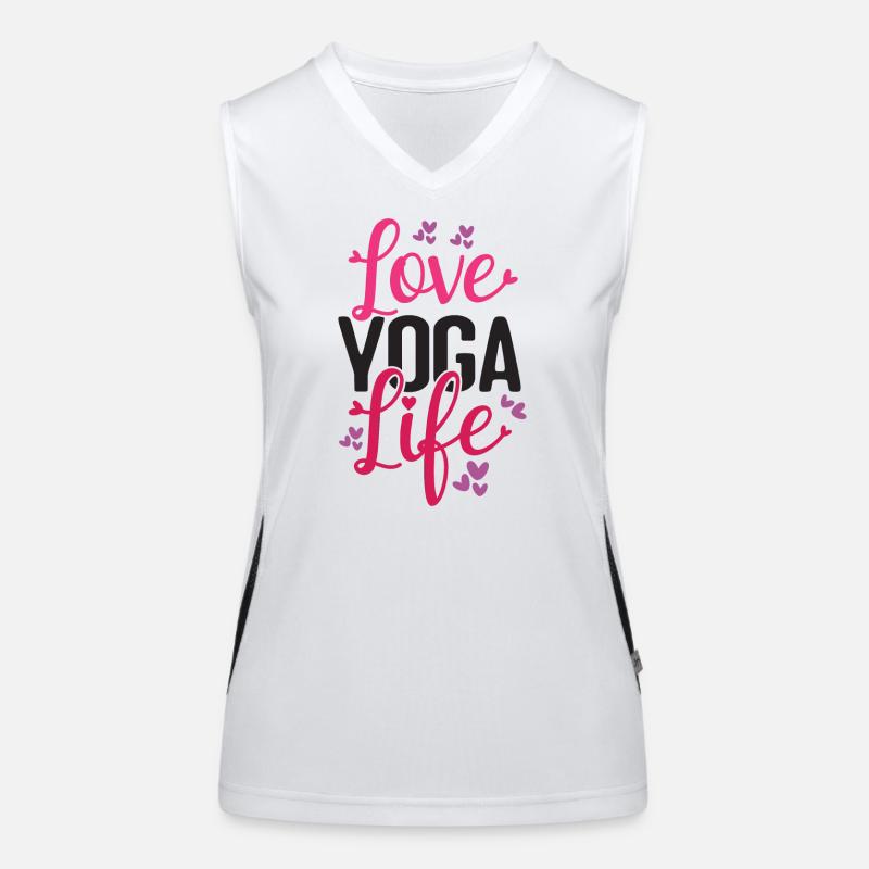 Ich liebe das Yoga-Leben Funktionelles Kontrast-Tank Top für Frauen