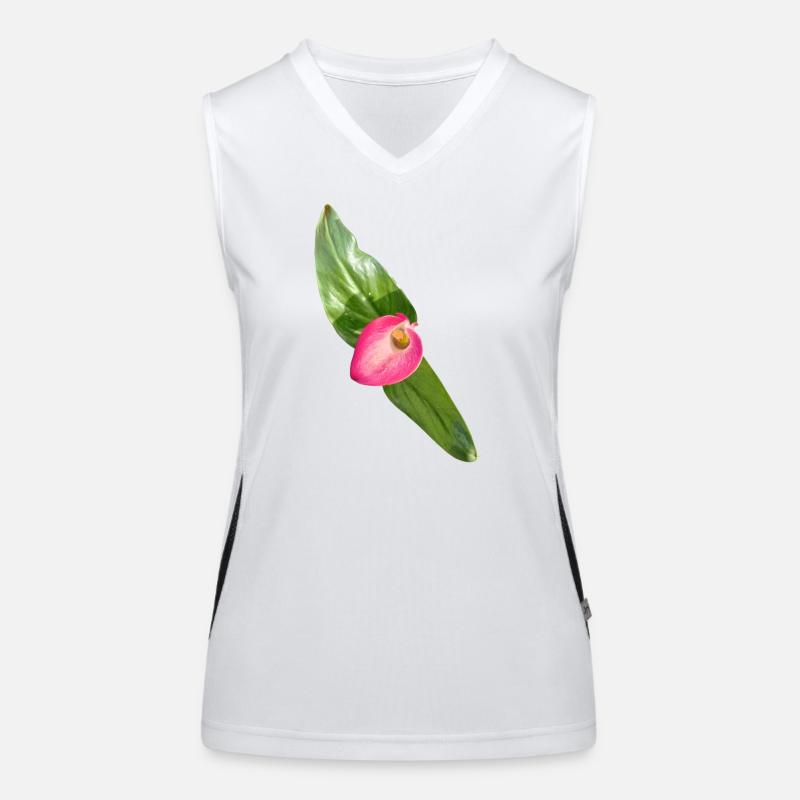 Pink Calla Blüte Funktionelles Kontrast-Tank Top für Frauen