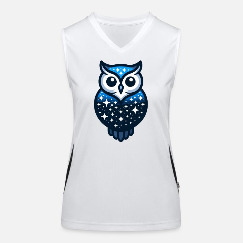 Celestial Owl: Der Nachthimmelswächter Funktionelles Kontrast-Tank Top für Frauen