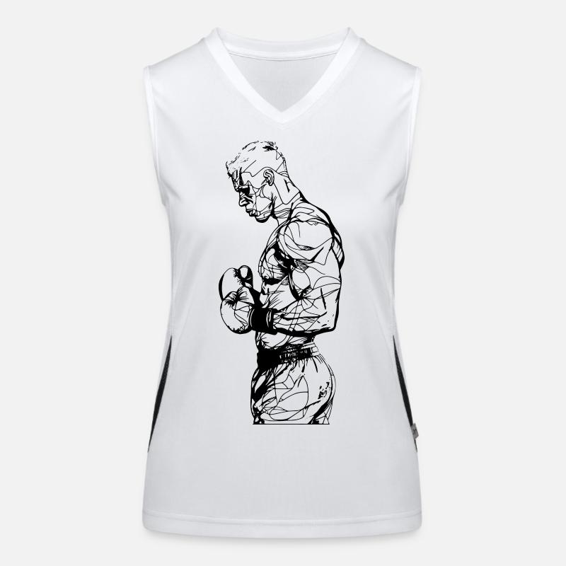 Boxer Drawing Women's Functional Contrast Tank Top